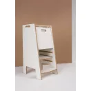 Konyhai fellépő - Montessori tanulótorony extra biztonságos tömörfalú változat - Fehér