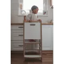 Konyhai fellépő - Montessori tanulótorony extra biztonságos tömörfalú változat - Fehér