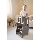 Konyhai fellépő - Montessori tanulótorony kis változat - Szürke