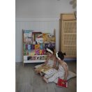 Montessori könyvespolc és játéktároló - Maxi fehér
