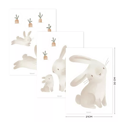 Little Dutch falmatrica szett Baby Bunny (3 ív)