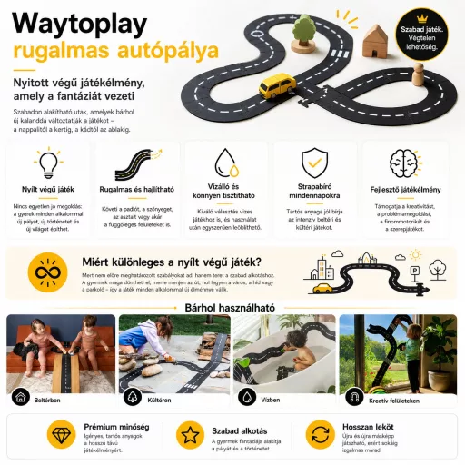 Waytoplay rugalmas autópálya 24 db-os autóval