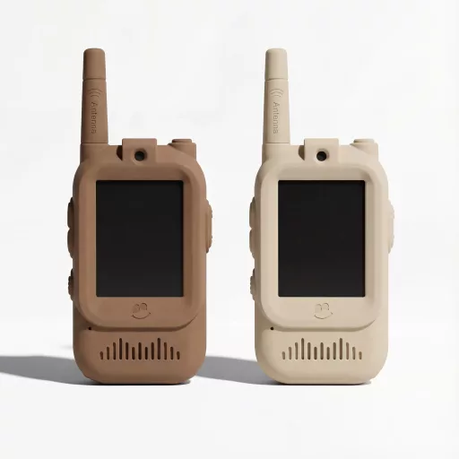 KidLupe videós Walkie Talkie - Beige & Brown