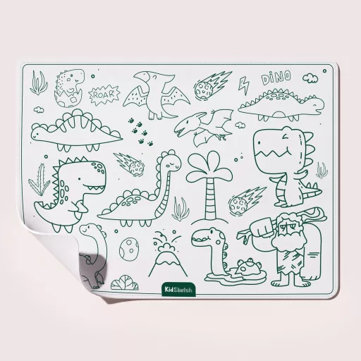 KIDINEX Kid Sketch szilikon rajzalátét - Dino