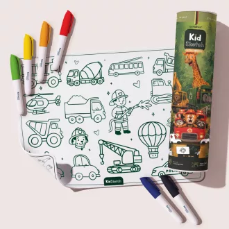KIDINEX Kid Sketch szilikon rajzalátét - Little Vehicles
