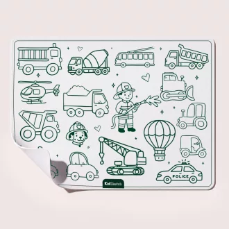 KIDINEX Kid Sketch szilikon rajzalátét - Little Vehicles