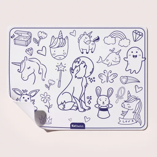 KIDINEX Kid Sketch szilikon rajzalátét - Magic Forest