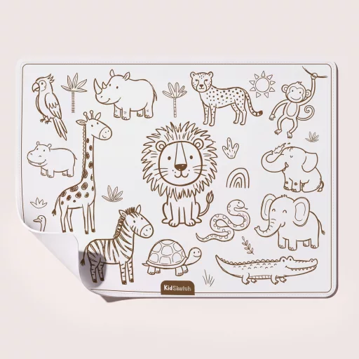 KIDINEX Kid Sketch szilikon rajzalátét - Safari