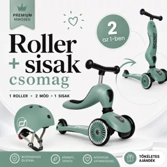   Scoot and Ride Highwaykick 1 biztonságos indulás csomag - Forest