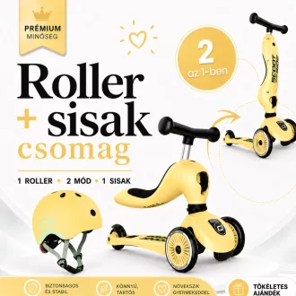   Scoot and Ride Highwaykick 1 biztonságos indulás csomag - Lemon
