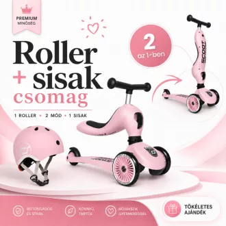   Scoot and Ride Highwaykick 1 biztonságos indulás csomag - Rose