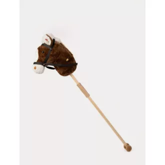 Teddykompaniet hobby horse - Vesszőparipa hangeffekttel - levehető - barna (100 cm)