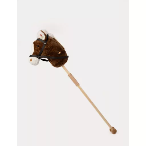 Teddykompaniet hobby horse - Vesszőparipa hangeffekttel - levehető - barna (100 cm)