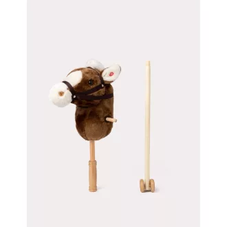 Teddykompaniet hobby horse - Vesszőparipa hangeffekttel - levehető - barna (100 cm)