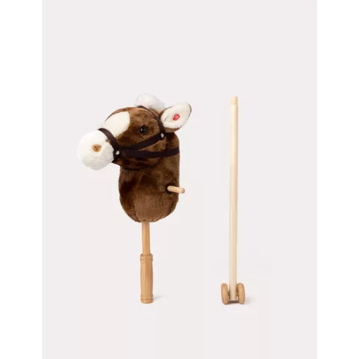 Teddykompaniet hobby horse - Vesszőparipa hangeffekttel - levehető - barna (100 cm)