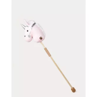 Teddykompaniet hobby horse - Vesszőparipa Egyszarvú - rózsaszín (100 cm)
