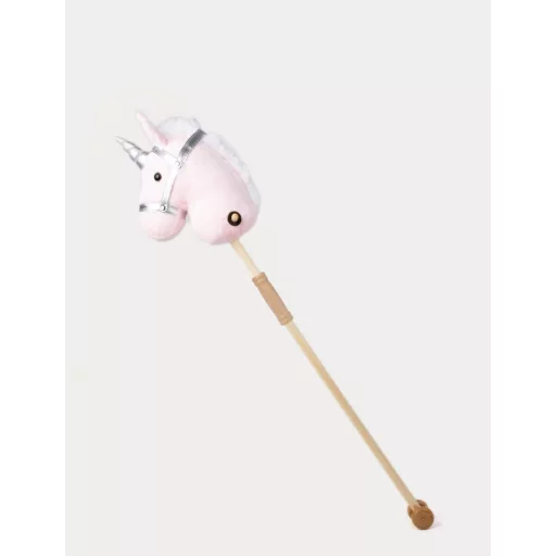 Teddykompaniet hobby horse - Vesszőparipa Egyszarvú - rózsaszín (100 cm)