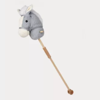 Teddykompaniet hobby horse - Vesszőparipa - levehető fejjel - szürke (100 cm)