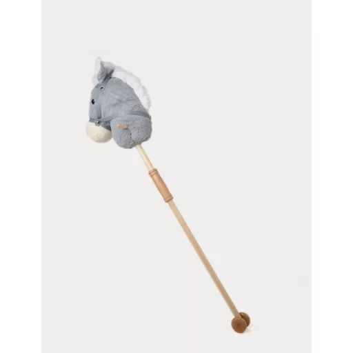 Teddykompaniet hobby horse - Vesszőparipa - levehető fejjel - szürke (100 cm)