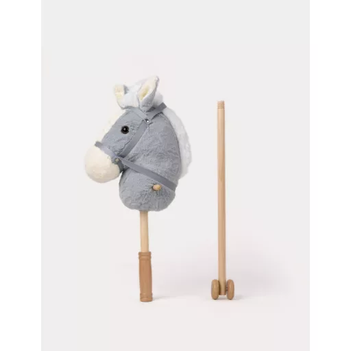 Teddykompaniet hobby horse - Vesszőparipa - levehető fejjel - szürke (100 cm)