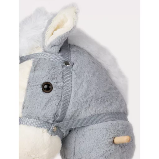 Teddykompaniet hobby horse - Vesszőparipa - levehető fejjel - szürke (100 cm)