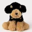 Teddykompaniet plüss - Kutyus bézs - barna 25 cm