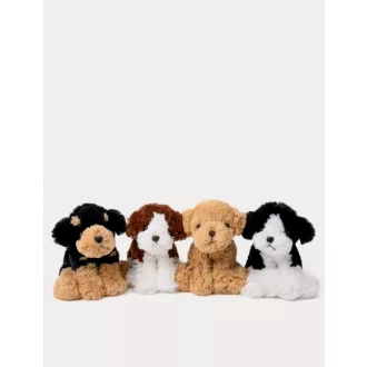 Teddykompaniet plüss - Kutyus fekete - fehér 25 cm