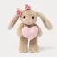 Teddykompaniet plüss - Tyra Nyuszi szívvel - bézs (20 cm)