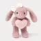 Teddykompaniet plüss - Tyra Nyuszi szívvel - rózsaszín (20 cm)