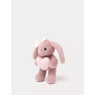 Teddykompaniet plüss - Tyra Nyuszi szívvel - rózsaszín (20 cm)