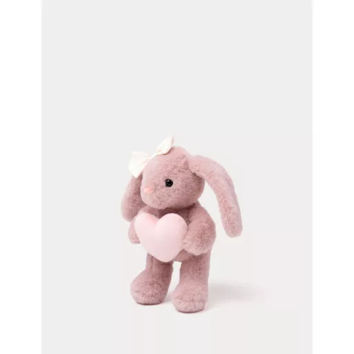 Teddykompaniet plüss - Tyra Nyuszi szívvel - rózsaszín (20 cm)