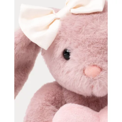 Teddykompaniet plüss - Tyra Nyuszi szívvel - rózsaszín (20 cm)