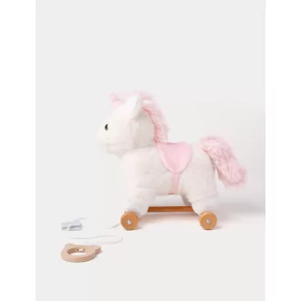 Teddykompaniet plüss - Húzható Egyszarvú fa talppal (30 cm)