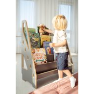 Montessori könyvespolc és játéktároló - Maxi szürke