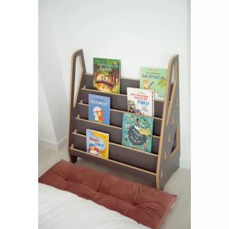 Montessori könyvespolc és játéktároló - Maxi szürke