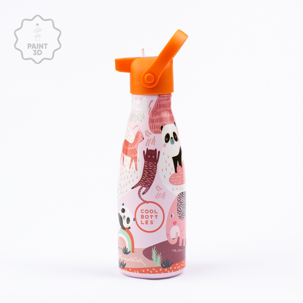 Cool Bottles Kids gyerek hőtartó kulacs 260 ml - Panda Gang