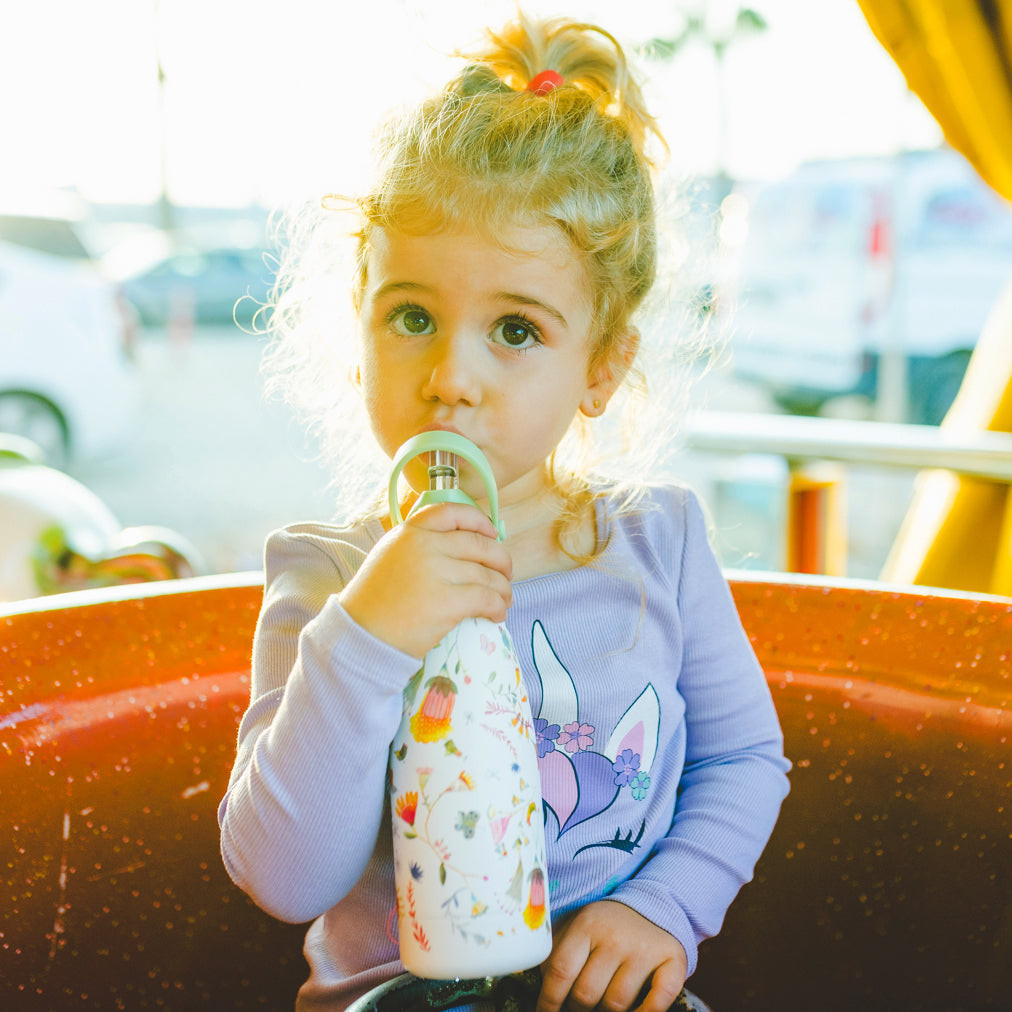 Cool Bottles Kids gyerek hőtartó kulacs 260 ml - Spring Flowers