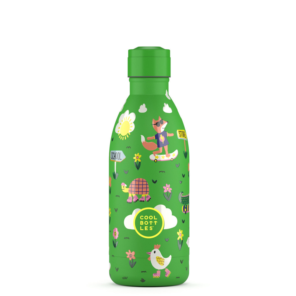 Cool Bottles Kids gyerek hőtartó kulacs 500 ml - Rolling Skaters