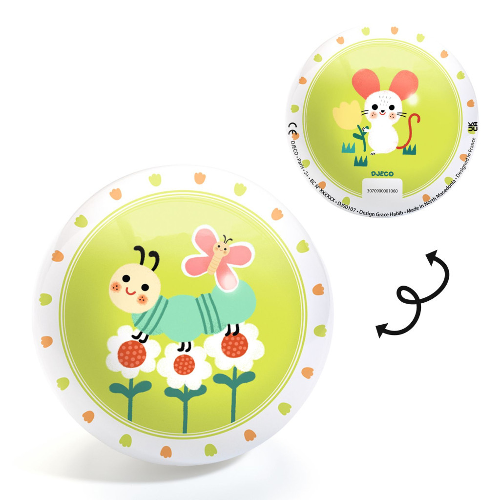 Djeco Gumilabda, ∅ 12 cm - Kiskertben - Lovely bugs Ball