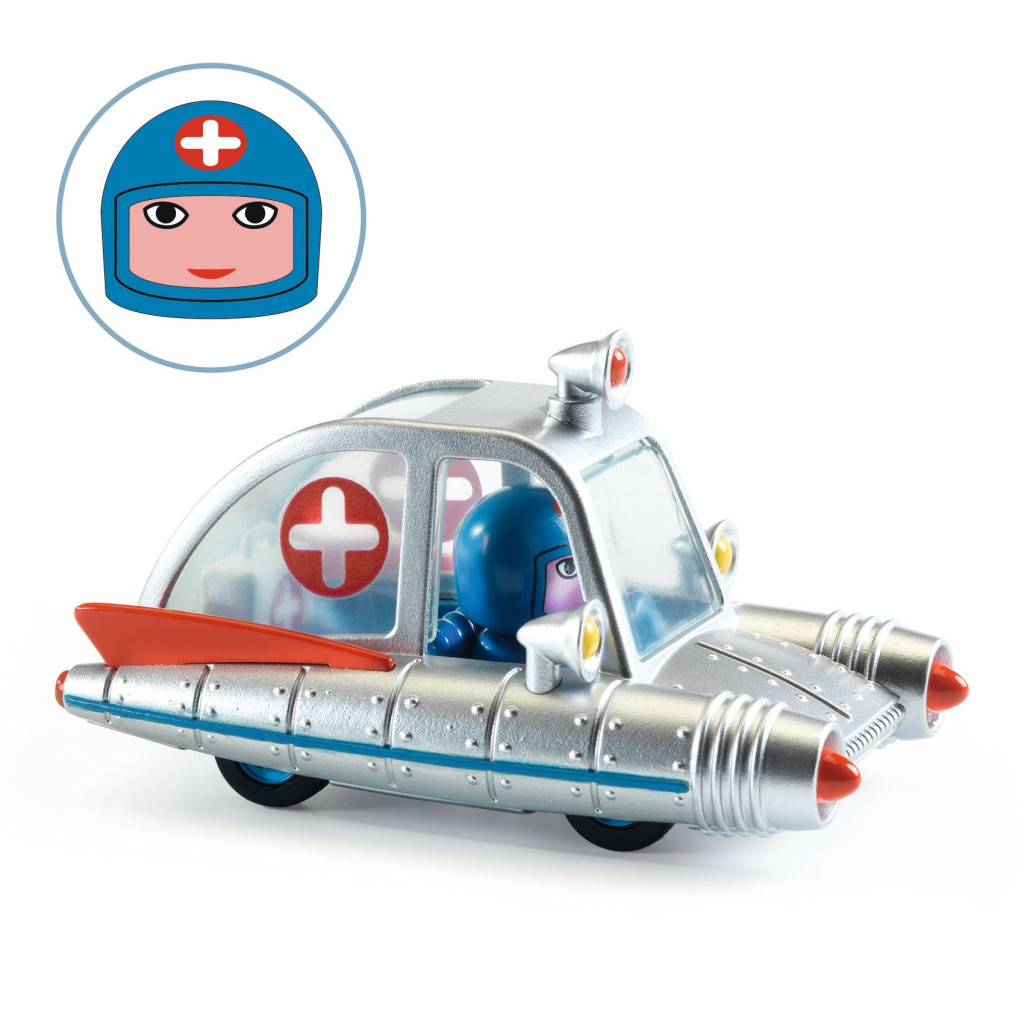 Djeco CRAZY MOTORS játékautó - Űr Mentő - Space Ambulance