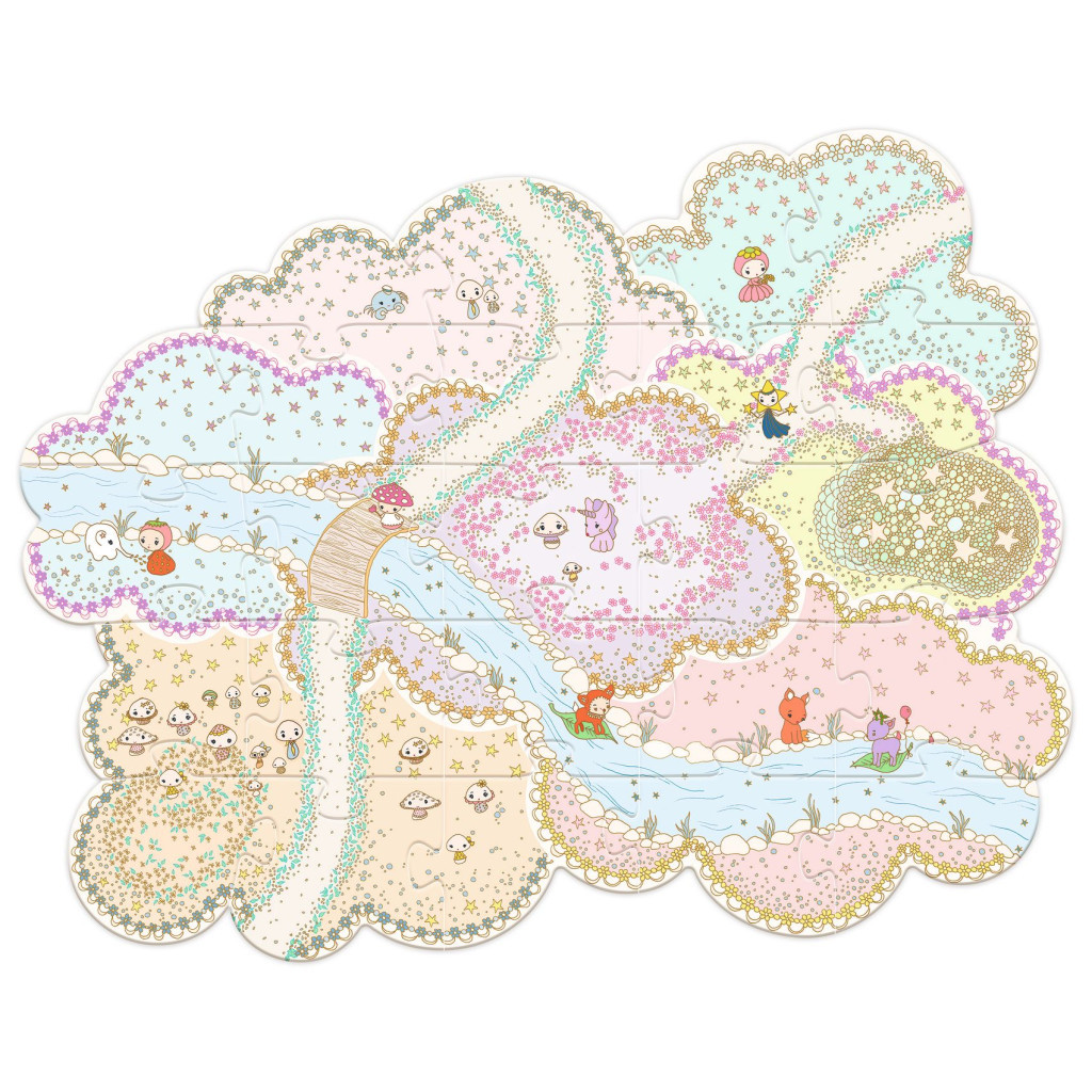 Djeco TINYLY álomvilág Óriás puzzle - Tinyly birodalom, 33 db-os - Puzzl'Up Lily tinypuzz
