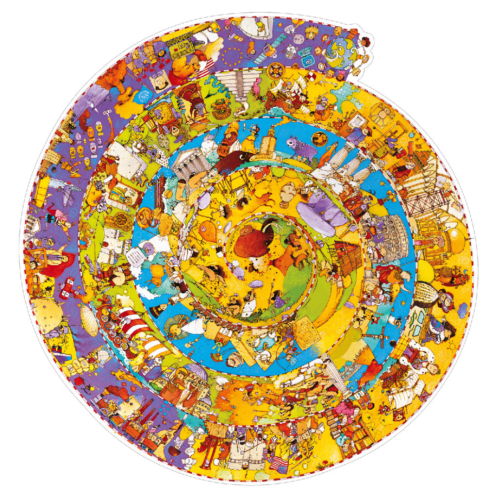 Djeco Megfigyeltető puzzle - Történelem, 350 db-os spirál puzzle - History + booklet