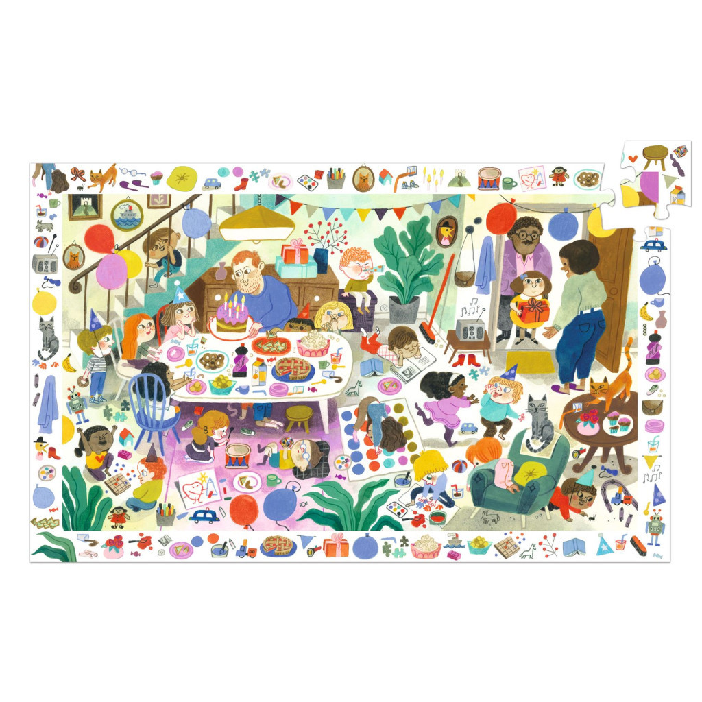 Djeco Megfigyeltető puzzle - Szülinapi parti, 54 db-os - Birthday Party