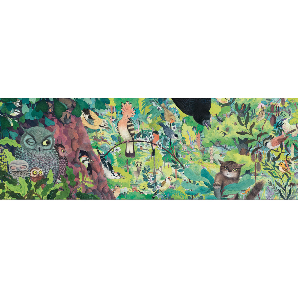 Djeco Művész puzzle - Baglyok és madarak, 1000 db-os - Owls and birds