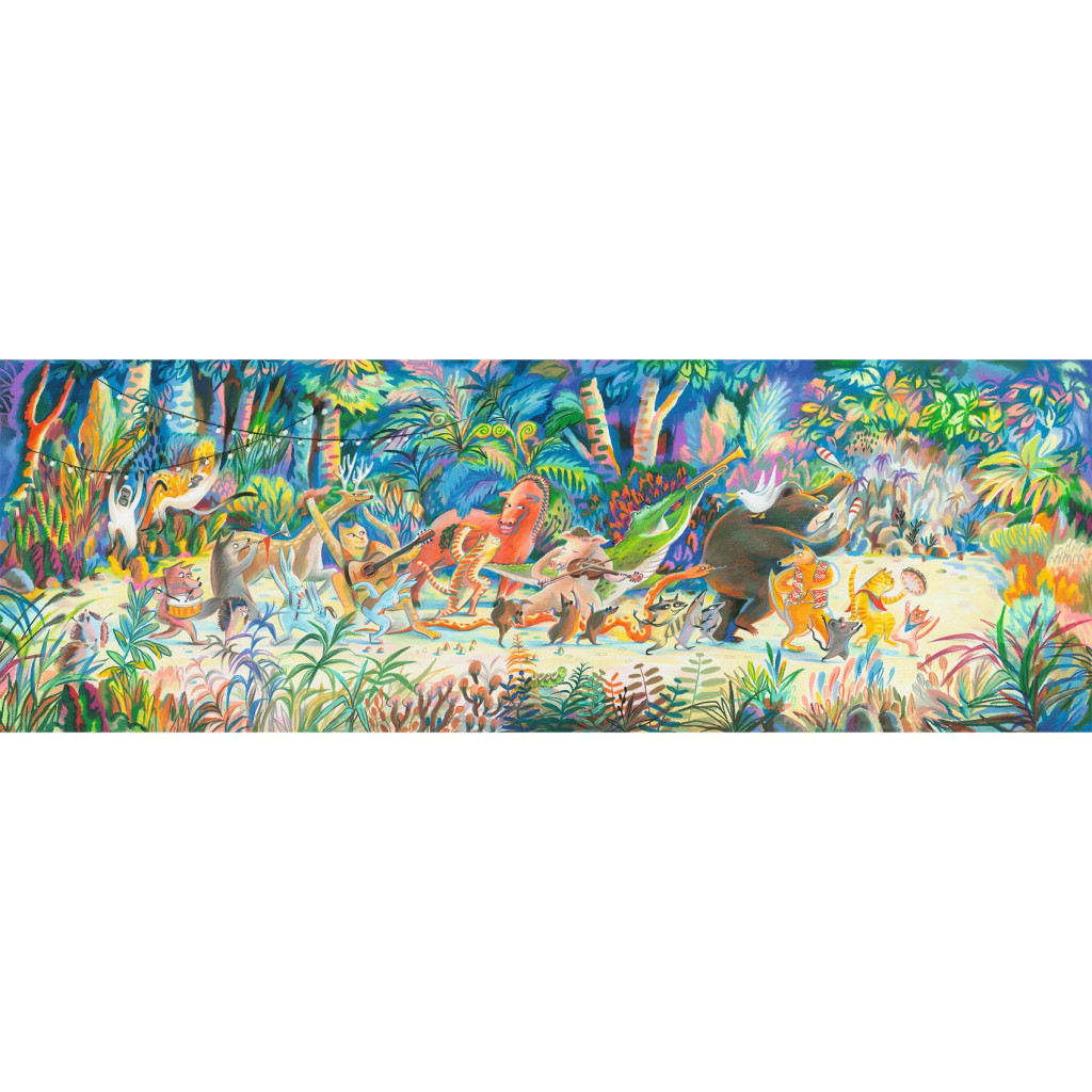 Djeco Művész puzzle - Erdei zenekar, 200 db-os - Woods music Band