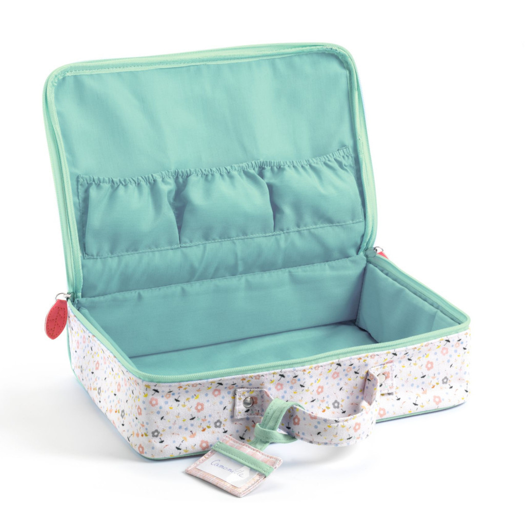 Djeco Bababőrönd - Világos kockás - Suitcase