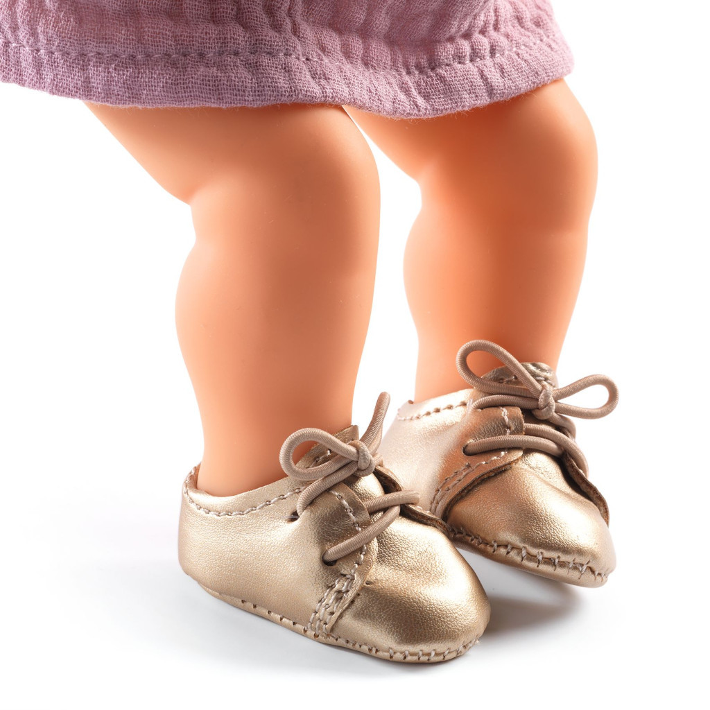 Djeco Játékbaba cipő - Arany cipőcske - Golden shoes