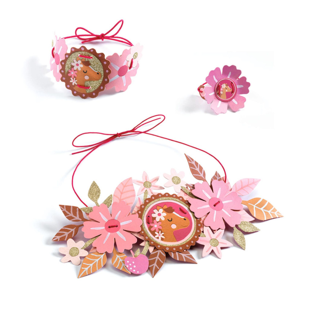 Djeco Készítsd magad! - Papírékszer készítő, csillám - Delicate medallions