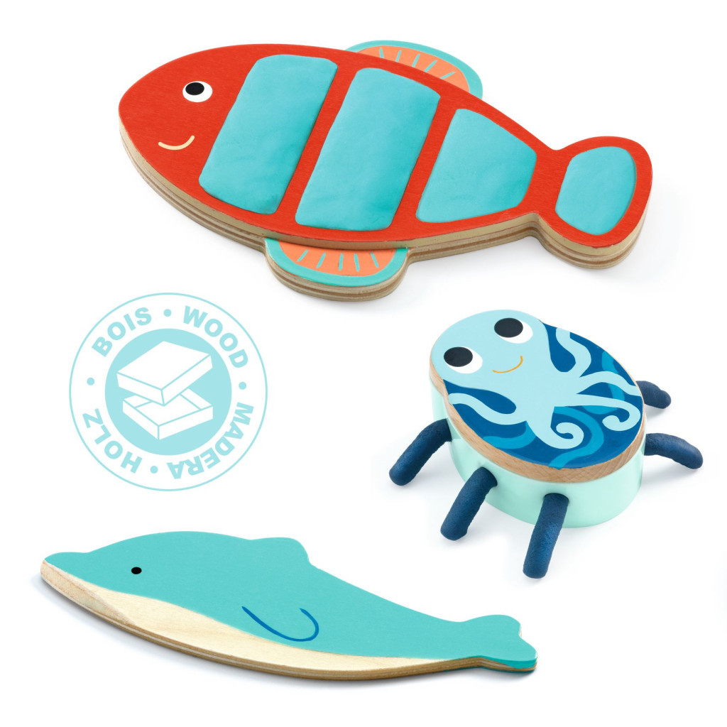 Djeco Gyurmaformázó készlet - Tengeri teremtményeim - Myseacreatures