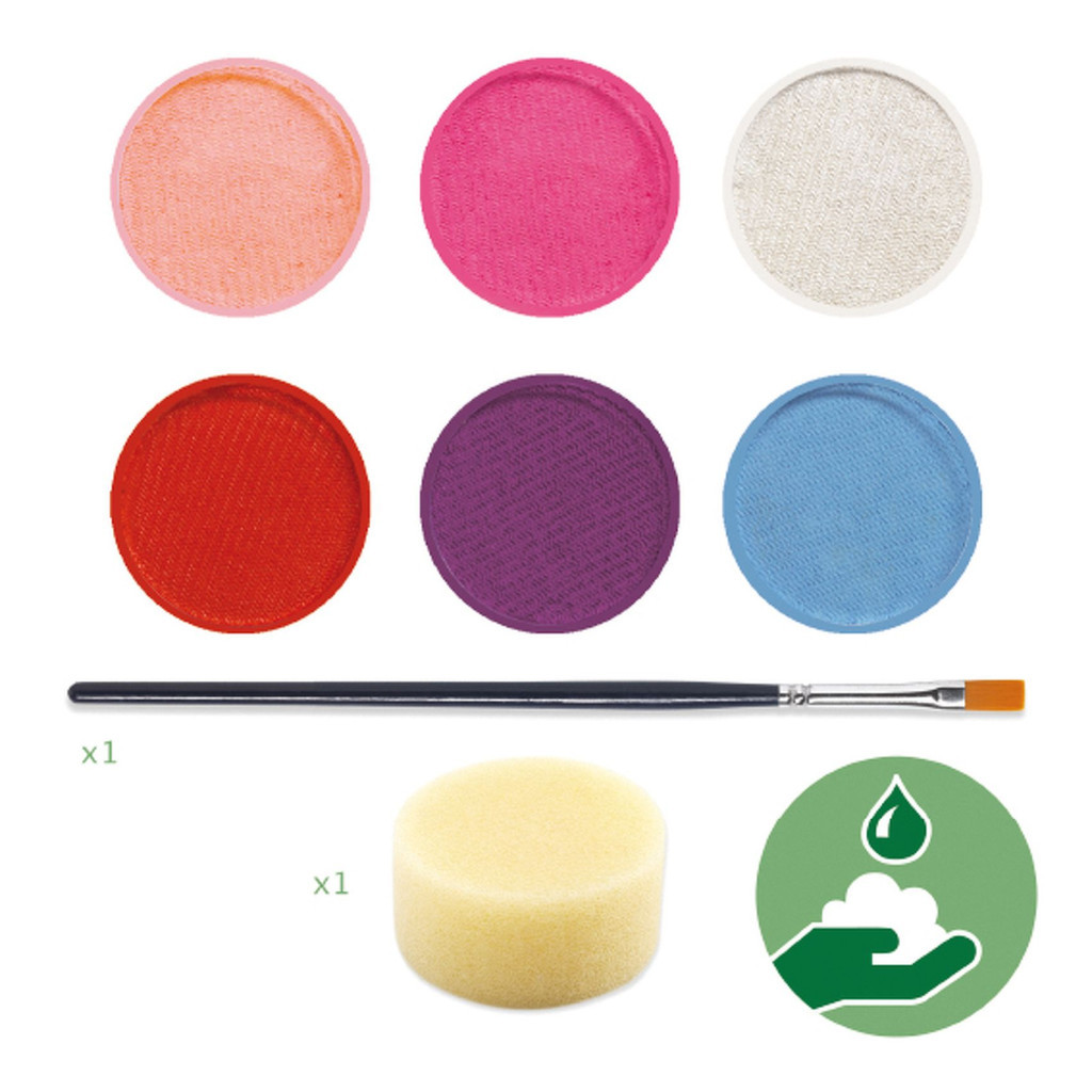 Djeco Arcfesték - 6 élénk szín - Palette 6 colours - Sweet